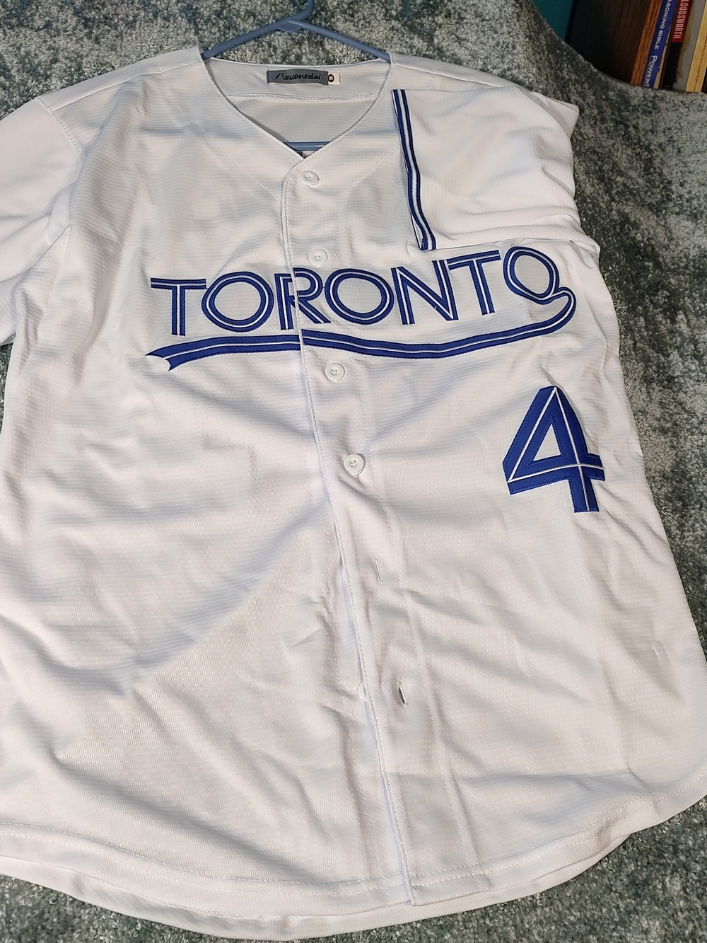 NEW SPRINGER #4 Toronto Blue Jays Baseball Jersey Sz M
